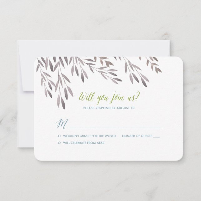 A Wildflower Wedding RSVP for Jerrah (Front)