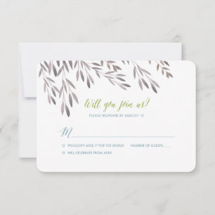 A Wildflower Wedding RSVP for Jerrah Card