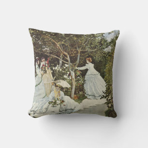 A Windmill at Zaandam Claude Monet Throw Pillow