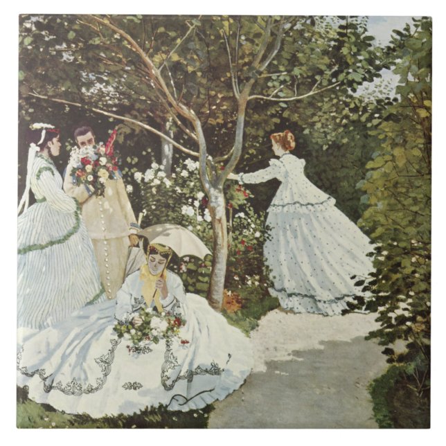 A Windmill at Zaandam Claude Monet    Tile (Front)