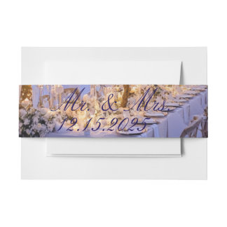 A Winter Candle Light Invitation Belly Band