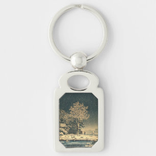 A Winter Day on Sumida River in Japan Keychain