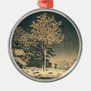 A Winter Day on Sumida River in Japan Metal Ornament