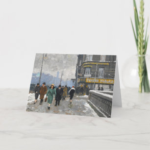 A Winter Street   Paul Fischer Card