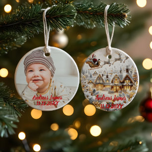 A Winter Wonderland: Your Baby's First Christmas Ceramic Ornament