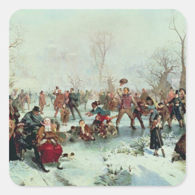 A Winter's Day in St. James's Park Square Sticker (Front)