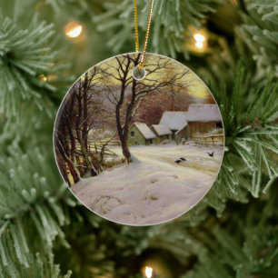 A Winter's Morning Ceramic Ornament