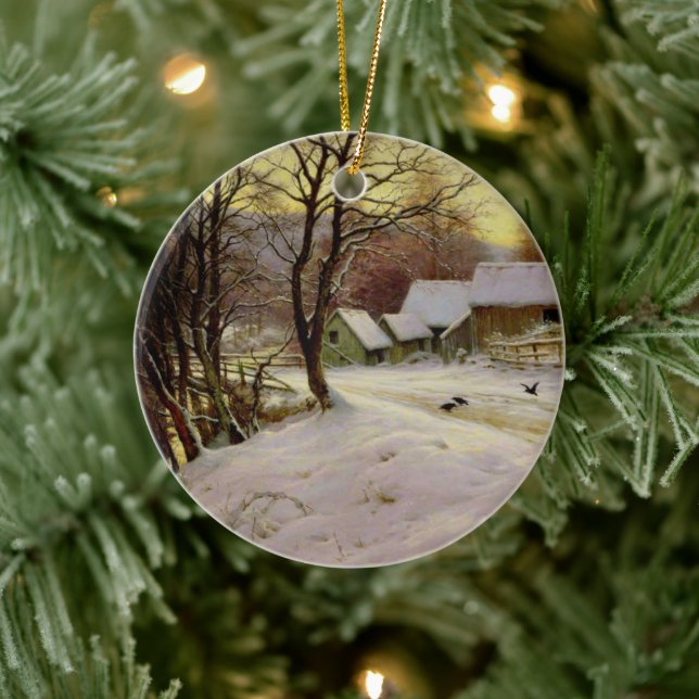 A Winter's Morning Ceramic Ornament (Tree)