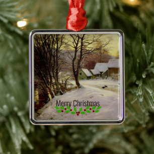 A Winter's Morning, fine art, Metal Ornament