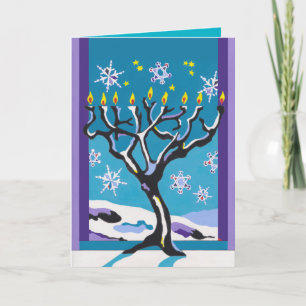 A Wintry Hanukkah Holiday Card