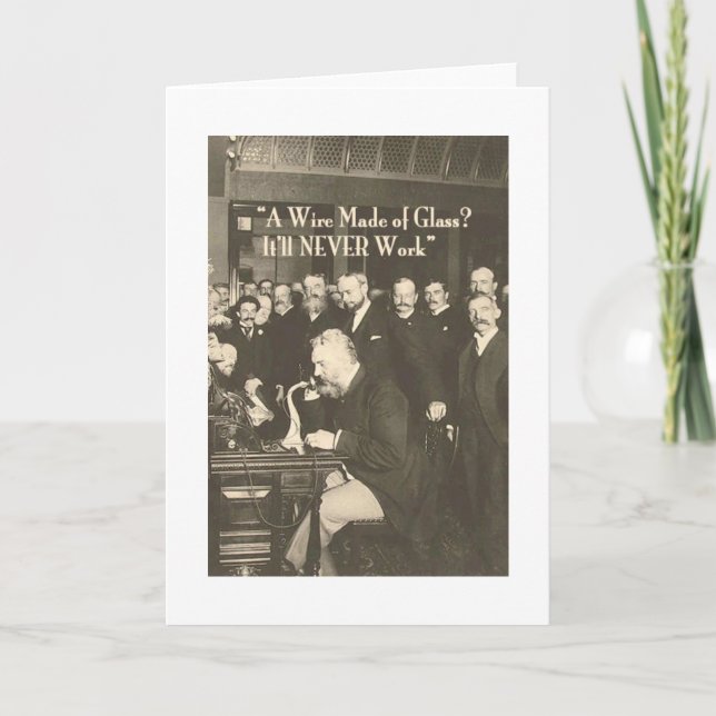 A Wire Made of Glass Humourous Tech Card (Front)