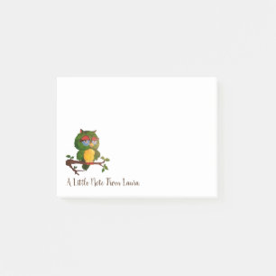 A Wise Old Owl Sitting On A Tree Branch Post-it Notes