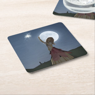 A Wish Come True Square Paper Coaster