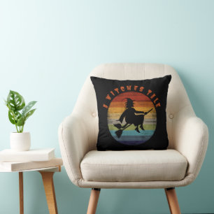 A WITCHES TALE funny witch halloween Throw Pillow
