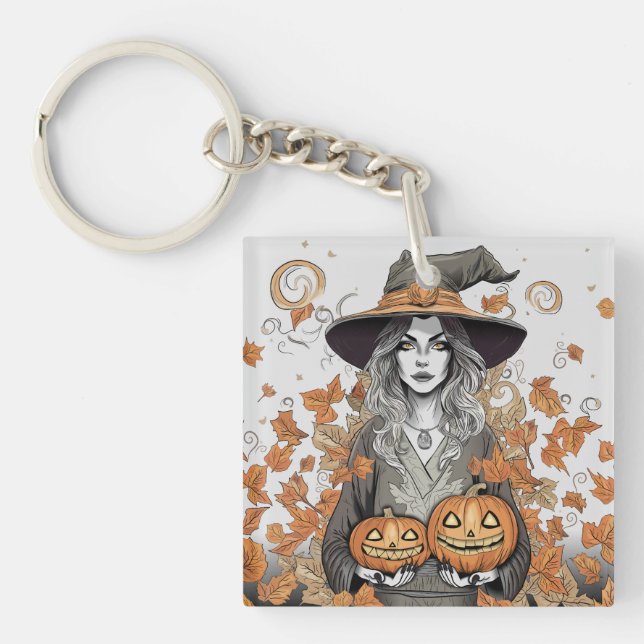 A witch's love keychain (Front)