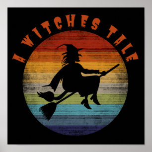A WITHCHES TALE funny witch halloween Poster