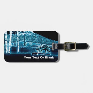A Wolf On Snow Luggage Tag