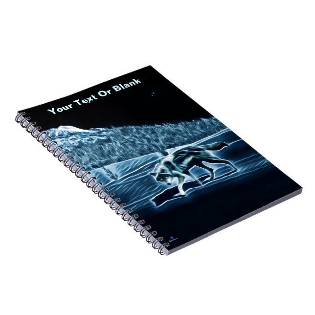 A Wolf On Snow Notebook (Right Side)