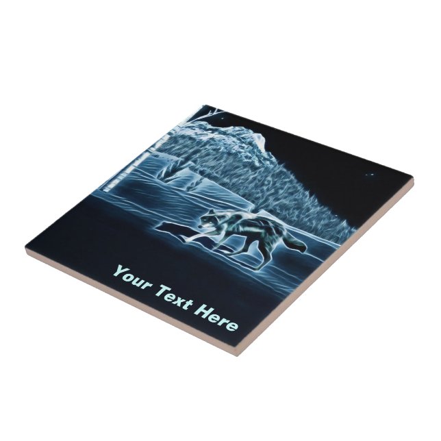 A Wolf On Snow Tile (Side)