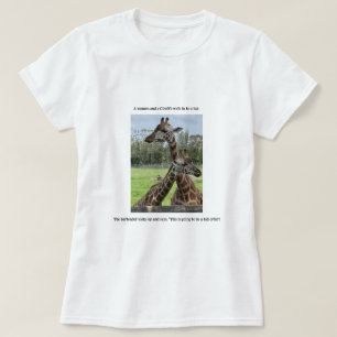 A Woman and a Giraffe.. T-Shirt