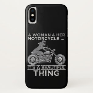 A Woman And Her Motorcycle Art Gift For Bikers Case-Mate iPhone Case