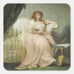A Woman Called Anne, the Artist's Wife, c.1790-180 Square Sticker