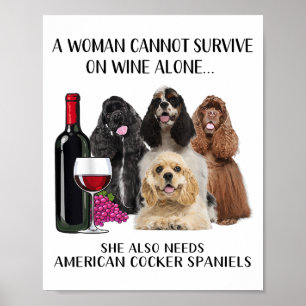 A Woman Cannot Survive On Wine Alone American Er S Poster