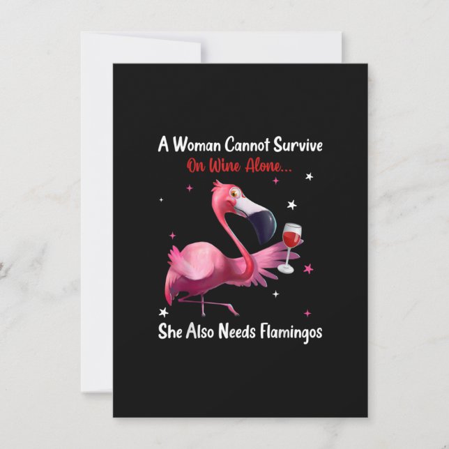 A Woman Cannot Survive On Wine Alone She Also Need Invitation (Front)