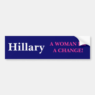 A WOMAN For A CHANGE Bumper Sticker
