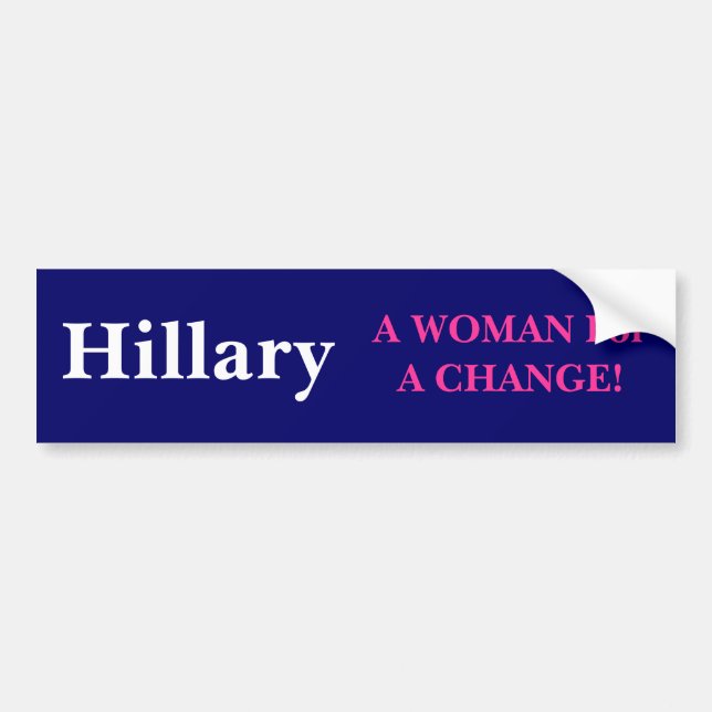 A WOMAN For A CHANGE Bumper Sticker (Front)