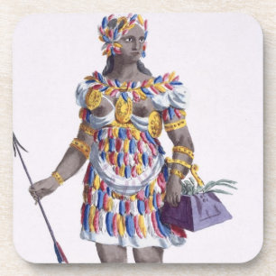 A Woman from Honduras, 1780 (coloured engraving) Coaster