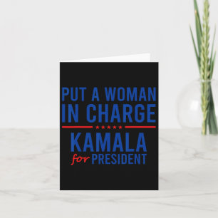A Woman In Charge Kamala Harris Democrat Political Card