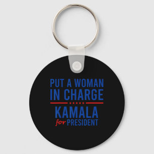 A Woman In Charge Kamala Harris Democrat Political Keychain