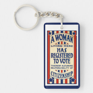 A Woman Living Here Keychain
