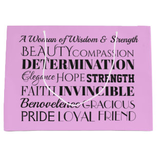 A Woman of Strength - See Back Large Gift Bag