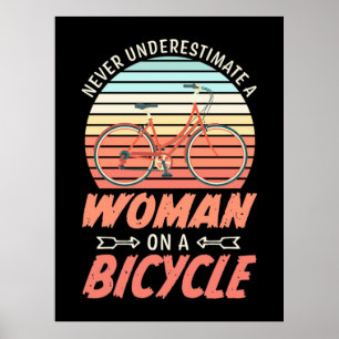 A Woman On A Bicycle Poster