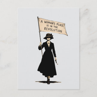 A Woman’s Place Is in the Revolution Feminist Desi Postcard