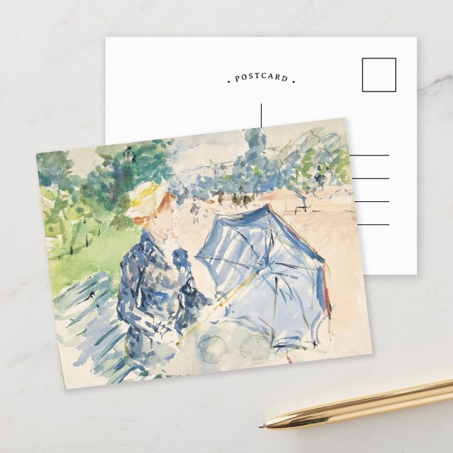 A Woman Seated at a Bench | Berthe Morisot Postcard (Creator Uploaded)