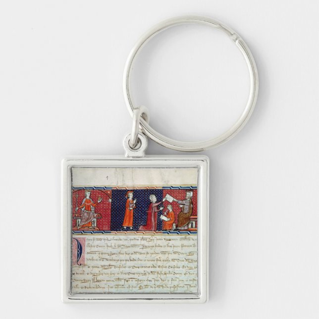 A Woman Taking an Oath before Keychain (Front)