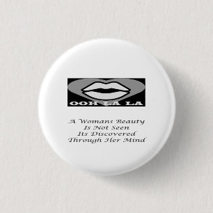 A Womans Beauty message poem feature 1 Inch Round Button