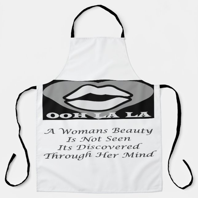 A Womans Beauty message poem feature               Apron (Front)