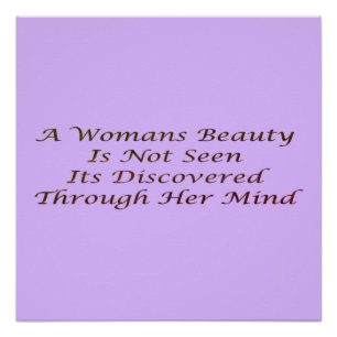 A Womans Beauty message poem feature      Banner P Poster