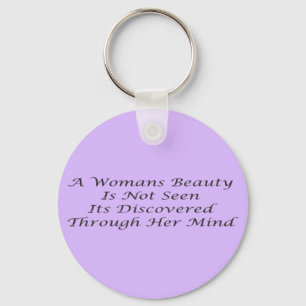 A Womans Beauty message poem feature Keychain