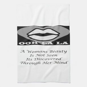 A Womans Beauty message poem feature Kitchen Towel