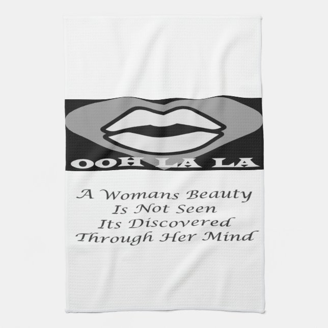 A Womans Beauty message poem feature               Kitchen Towel (Vertical)