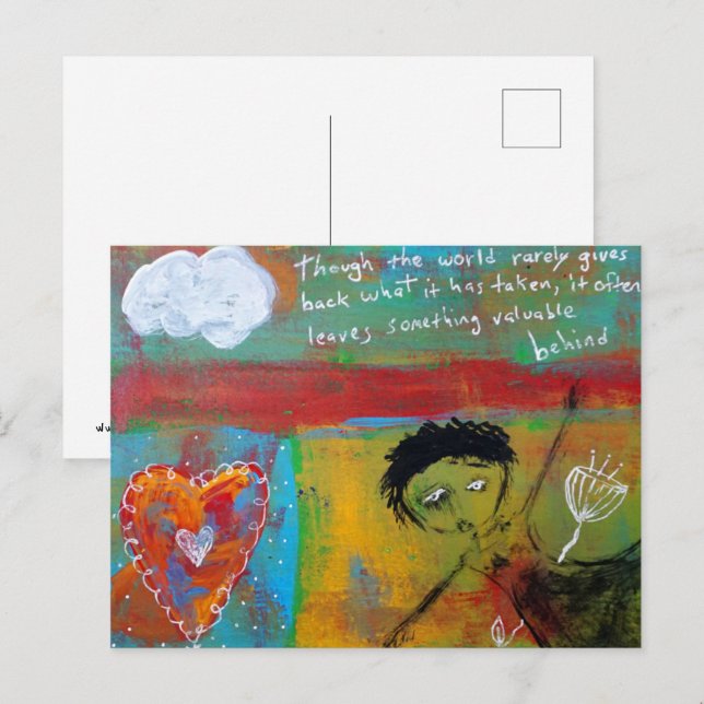 A Woman's Grief Postcard (Front/Back)