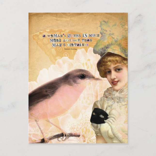 A Woman's Guess Postcard (Front)