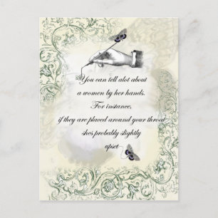 “A womans hands” Quote Postcard