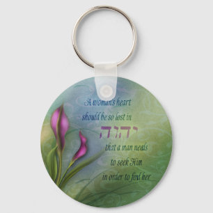 A Womans Heart - Calla Lily Keychain
