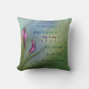 A Womans Heart - Calla Lily Throw Pillow